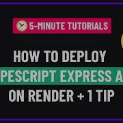 Deploy Typescript Express App On Render In 5 Minutes No Sleep