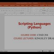 Scripting Languages Lecture 5 PHP 2025