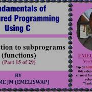 Introduction To Sub Programs Or Functions In C Computer Structured Programming Language