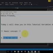 Visual Basic NET Tutorial 2 Variables Declaration