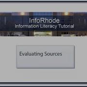 Evaluating Sources