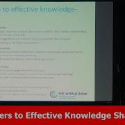 Barriers To Effective Knowledge Sharing