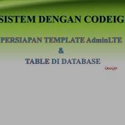 Sistem Login Multi Level CI3 Part 2 Persiapan Template AdminLTE Database