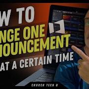 ProPresenter Tutorial How To Change One Announcement Slide At A Certain Time