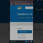 Trying To Install Pyaudio Python Python Pyaudio Pythontutorial