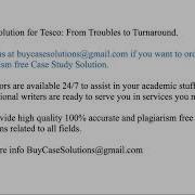 Case Solution Tesco From Troubles To Turnaround