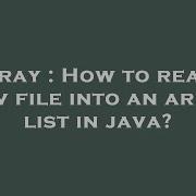 Array How To Read A Csv File Into An Array List In Java