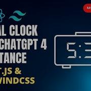 Crafting A Digital Clock React Js Tailwind CSS With ChatGPT 4 Assistance Raw Coding Session