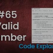 Valid Number Live Coding With Explanation Leetcode 65