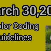 March 30 2026 Color Coding Guidelines