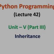 Python Programming Unit 5 Inheritance Part 1