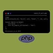 PHP Variables Check If A Variable Is Null