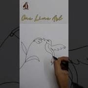 How To Draw A Flying Bird And Flower In One Line Art Bird And Flower One Line Art Shorts