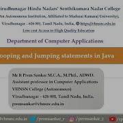 Java Looping And Jumping Statements Tamil