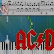 ACDC Thunderstruck Easy Piano Tutorial Slow