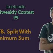 Split With Minimum Sum Leetcode Biweekly 99 Leetcode Easy