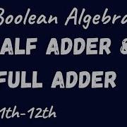 B8 Half Adder Full Adder ISC 11th 12th
