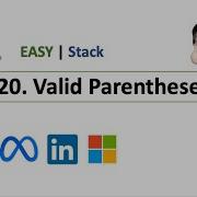 LeetCode 20 Valid Parentheses Java Stack Interview