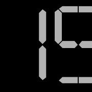 15 Second Countdown Timer White Digital Clock On Black Background