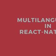 React Native Localization React Native I18n Multi Language