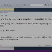 Replication Errors In SQL Server