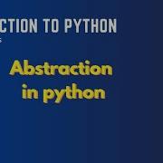 Data Abstraction In Python