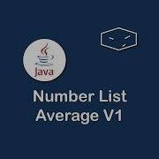 Number List Average V1 In Java