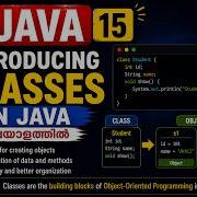 Java 15 Introducing Classes In Java Malayalam മലയ ളത ത ൽ