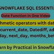Освоение функций работы с датами в Snowflake DATEDIFF LAST DAY NEXT DAY и многое другое