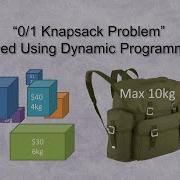 0 1 Knapsack Problem Using Dynamic Programming Tutorial Source Code