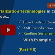 3 Main Serialization Technologies In C NET Part 3 Runtime Serialization In C Learn N Njoy