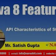 Java 8 0 Features API Characteristics Of Streams By Mr Satish Gupta