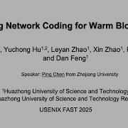 FAST 25 Revisiting Network Coding For Warm Blob Storage