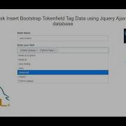 Python Flask Insert Bootstrap Tokenfield Tag Data Using Jquery Ajax And Mysql Database