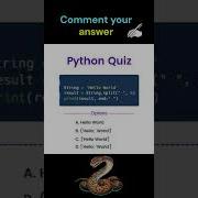Python Quiz Comment Your Answer Python Shortsfeed Shorts Coding Quiz Pythontutorial Ytshorts