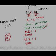 How To Solve A Half Life Problem Using Exponential Decay And Natural Log Y Ae ⁿᵗ