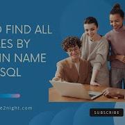 How To Find All Tables By Column Name In Sql
