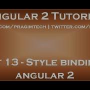 Style Binding In Angular 2