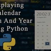 Displaying Calendar Month And Year Using Python