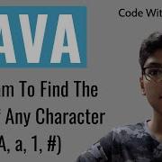 Program To Find The Type Of Any Character A A 1 Java Tutorial