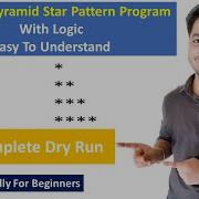 Star Pattern 2 Half Pyramid Pattern Program In Java Logic Dry Run