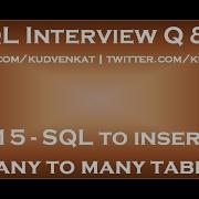 SQL Script To Insert Into Many To Many Table