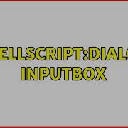 ShellScript Dialog Inputbox