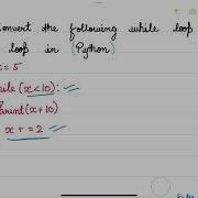 Convert The While Loop Into For Loop In Python