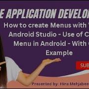 How To Create Menus With Views In Android Studio Use Of Context Menu In Android With Code Example
