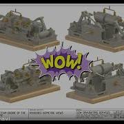 USS Monitor Model Steam Engine Side Lever Type Engine