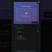 Modern Drag Drop File Upload Box HTML CSS JavaScript Tutorial Shorts Codingshorts Webdesign