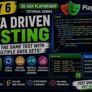 Playwright Data Driven Testing Tutorial 2026 JSON CSV Dynamic Tests Day 6