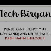 DENSE RANK FUNCTION IN ORACLE ORACLE ORACLEVIDEO02