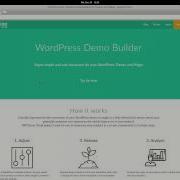 WP Demo Cloud Конструктор демонстрационных шаблонов WordPress Введение